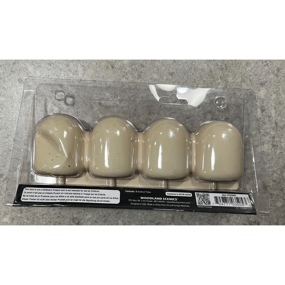 2in 3in. Cool Shade - Pack of 4 - OO/HO trees Woodland Scenics TR3505 - Picture 2 of 2